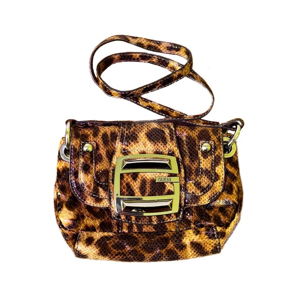 Vintage Guess Animal Print Python Embossed Mini Crossbody - Picture 2 of 6